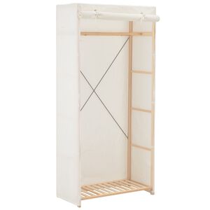 vidaXL skapis, 79x40x170 cm, balts audums