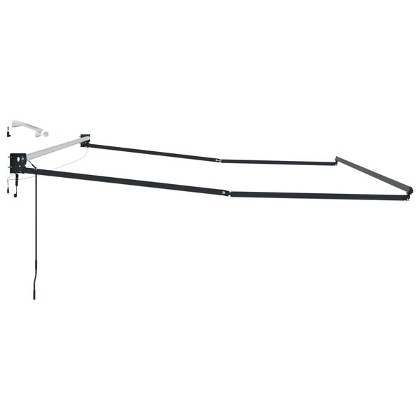 vidaXL Elektriskā izvelkamā nojumes rāmja Antracīts 4 &times; 3 m Alumīnijs