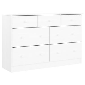 vidaXL skapītis ar atvilktnēm ALTA, 112x35x73 cm, priedes masīvkoks