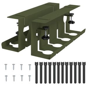 vidaXL Galda kabeļu organizators 2 gab. Olīvu zaļ&scaron; 43 x 10 x 15 cm