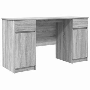 vidaXL Galds Pelēka Sonomas ozola Inženierijas koks 140 x 49 x 76 cm