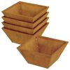 vidaXL Dārza stādītājs 5 pcs Rūsa 35 x 35 x 15 cm Novecināts tērauds
