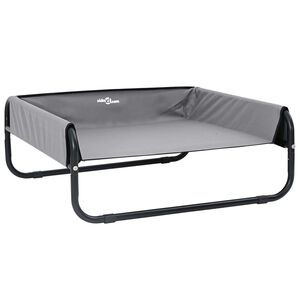 vidaXL Suņu gulta Gai&scaron;i pelēks 75 x 75 x 30 cm Tērauds