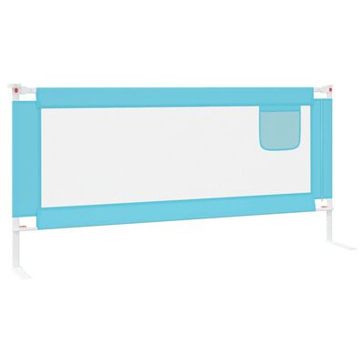 vidaXL bērnu gultas aizsargbarjera, zila, 200x25 cm, audums