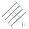 vidaXL Dro&scaron;ības restes logiem ar 4 &scaron;ķērsbāriem 3 gab. 430-740 mm