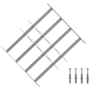 vidaXL Dro&scaron;ības restes logiem ar 4 &scaron;ķērsbāriem 3 gab. 430-740 mm