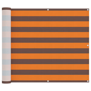 vidaXL Balkona ekrāns Oranžs un brūns 100 x 400 cm Oksforda audums