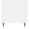vidaXL kafijas galdiņ&scaron;, spīdīgi balts, 50x46x50 cm, inženierijas koks