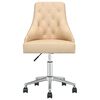vidaXL biroja krēsls, krēmkrāsas audums