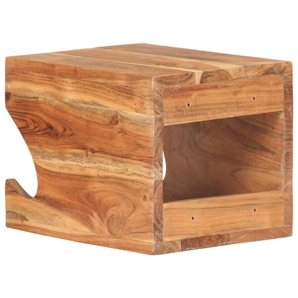 vidaXL sienas velosipēda turētājs, 35x25x25 cm, akācijas masīvkoks