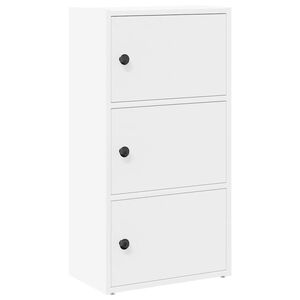 vidaXL grāmatu plaukts, balts, 40x24x77 cm, inženierijas koks