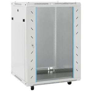vidaXL 15U servera skapis, 19", IP20, pelēks, 60x45x86 cm