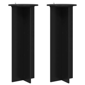 vidaXL Augu statīvs 2 gab. Melns &Oslash;40 x 100 cm Inženierijas koks