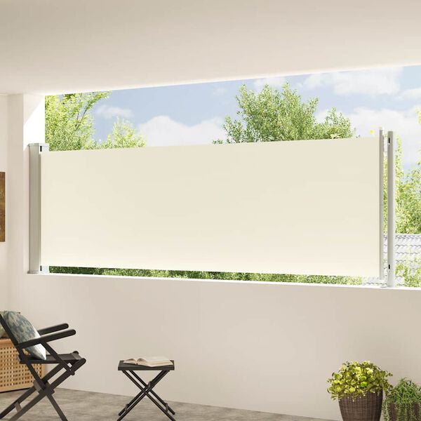 vidaXL izvelkama sānu markīze, krēmkrāsas, 117x600 cm