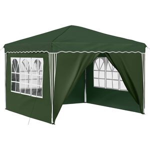 vidaXL Pop-up svinību teltis Zaļa 288 x 288 x 245 cm Oksforda audums