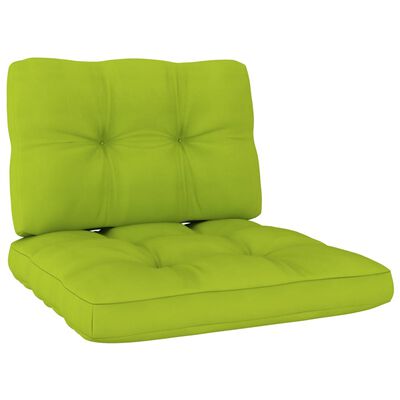 vidaXL dārza krēsli, spilgti zaļi matrači, 2 gab., impregnēta priede