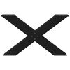 vidaXL kafijas galdiņa kājas, 2 gab., X-veida, melnas, 70x(42-43) cm, tērauds