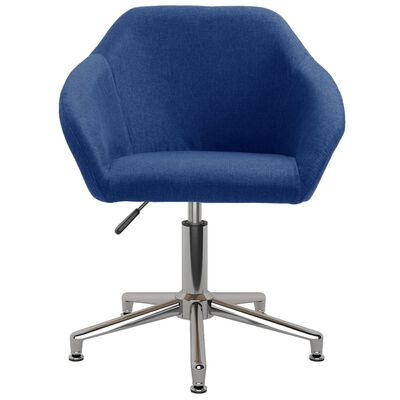 vidaXL biroja krēsls, zils audums