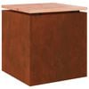vidaXL Dārza sols 1 -Seater 40 x 40 x 43 cm Novecināts tērauds Rūsa