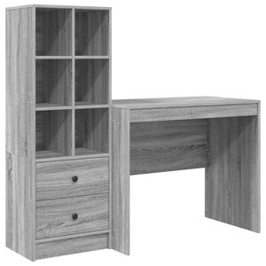 vidaXL Galds Pelēks Sonoma 135,5 x 50 x 127 cm 2 gab.
