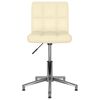 3087638 vidaXL Swivel Dining Chairs 4 pcs Cream Faux Leather (334409&times;2)