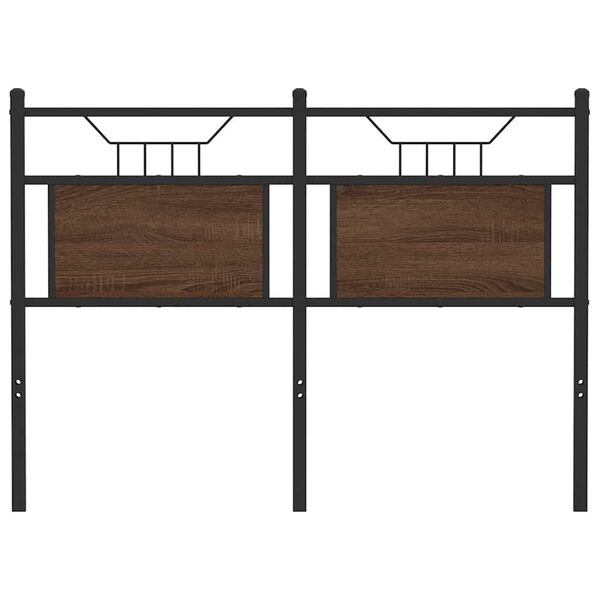 vidaXL rezerves galvgalis, brūna ozola, 120 cm, inženierijas koks, tērauds