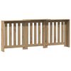 vidaXL radiatora pārsegs, koka krāsa, 205x21,5x83,5 cm, koks