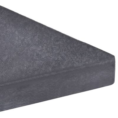 vidaXL kvadrātveida saulessarga svara plāksne, 15 kg, melns granīts