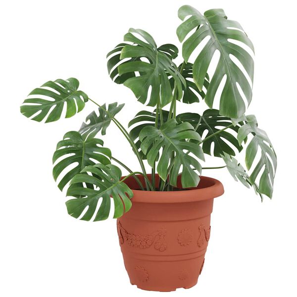 vidaXL Apaļais puķu pods 24 pcs Ķieģeļu sarkans &Oslash; 26 x 21.5 cm