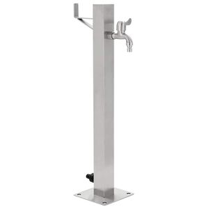 vidaXL dārza hidrants, nerūsējo&scaron;s tērauds, kvadrātveida, 65 cm