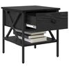 vidaXL Naktsgaldiņ&scaron; ar atvilktni Melns ozols 40 x 42 x 45 cm