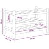 vidaXL Vīna plaukts Dabiska 57 x 29,5 x 36 cm Bambuss