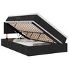 vidaXL LED uzglabā&scaron;anas gulta ar matraci Melns 120 x 200 cm Audums
