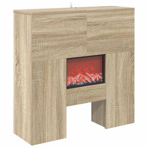 vidaXL Elektriskais kamīns Sonoma 75 x 24,5 x 75 cm Inženierijas koks