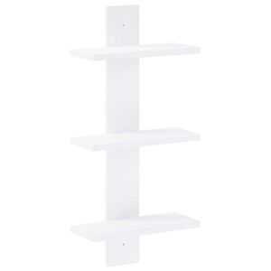 vidaXL Sienas plaukts Balts 30 x 13.5 x 64.5 cm Inženierijas koks