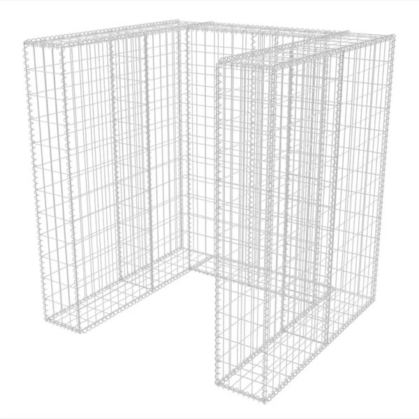 vidaXL gabions atkritumu konteineriem, tērauds, 110x100x120 cm