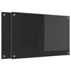 vidaXL Virtuves aizsargpaneļi 2 gab. Melns 80 x 50 cm rūdīts stikls