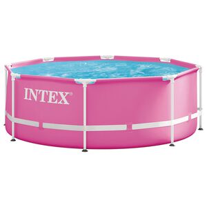 INTEX Metāla rāmis virszemes peldē&scaron;anas baseins 244 x 76 cm Apaļ&scaron;