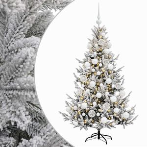 vidaXL Mākslīgā Ziemassvētku egle ar bumbiņu 120 cm 150 LED