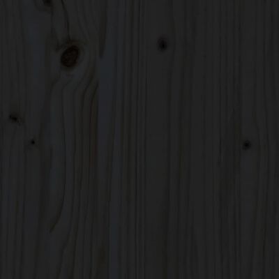 vidaXL naktsskapītis, melns, 40x35x61,5 cm, priedes masīvkoks