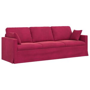 vidaXL Dīvāns Vīna sarkans 228 x 78 x 80 cm Samts