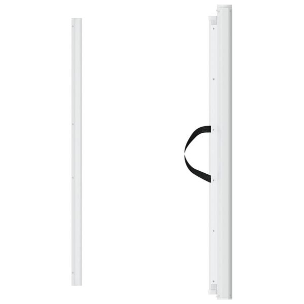 vidaXL izvelkami mājdzīvnieku vārtiņi, balti, 82,5x125 cm