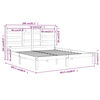 vidaXL gultas rāmis, medus brūns, masīvkoks, 200x200 cm