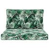 vidaXL Āra dīvāna spilvens 2 pcs Lapu raksts Poliesters