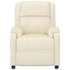 vidaXL masāžas krēsls, paceļams, krēmkrāsas mākslīgā āda