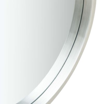 vidaXL sienas spogulis ar siksnu, 50 cm, sudraba krāsā