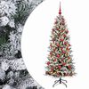 vidaXL Mākslīgā Ziemassvētku egle ar bumbiņu 150 cm 150 LED