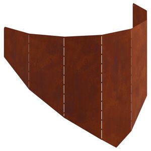 vidaXL Zāliena Apmale 100 x 45 cm Tērauds Rūsa