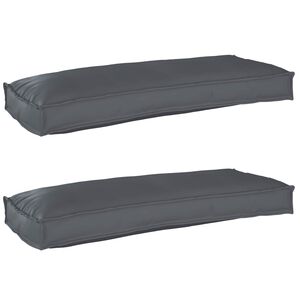 vidaXL Kastī&scaron;u spilvenu komplekts 2 pcs Antracīts 100 x 40 x 8 cm