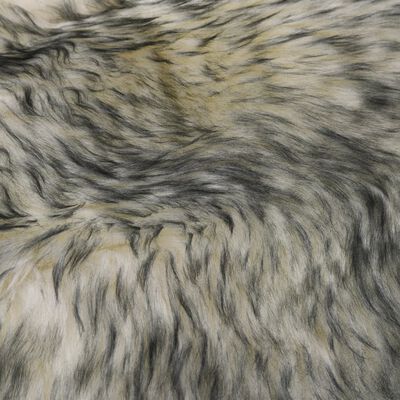 vidaXL aitādas paklājs, 60x90 cm, tumši pelēks un balts